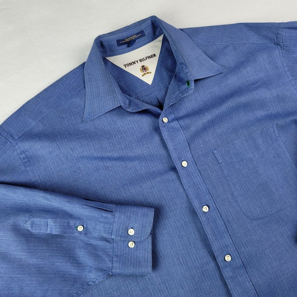 Tommy Hilfiger Men’s Dress Shirt 17 x 32/33 Long Sleeve Tailored Vintage